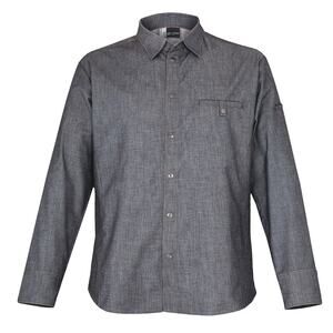 Clement Design Yuma Denim Chef‎ Coat Jacket Long Sleeve Shirt Mens 5 3XL France